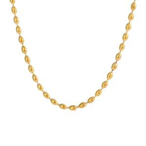 NWOT  18K Gold-Plated Stainless Steel Beaded Necklace